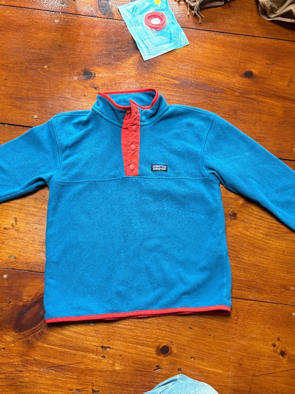 Patagonia pullover fleece, kids 7-8